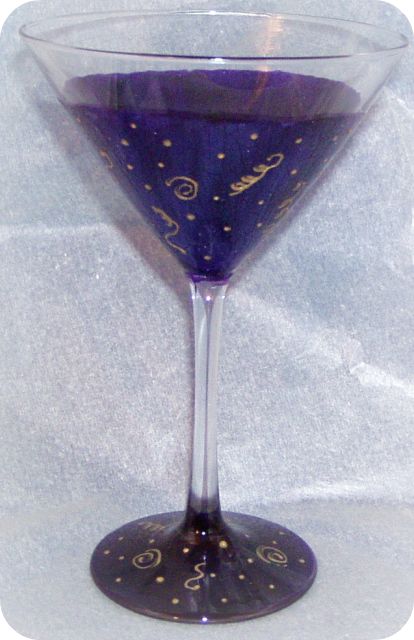 Purple Pizzazz- Martini Glass